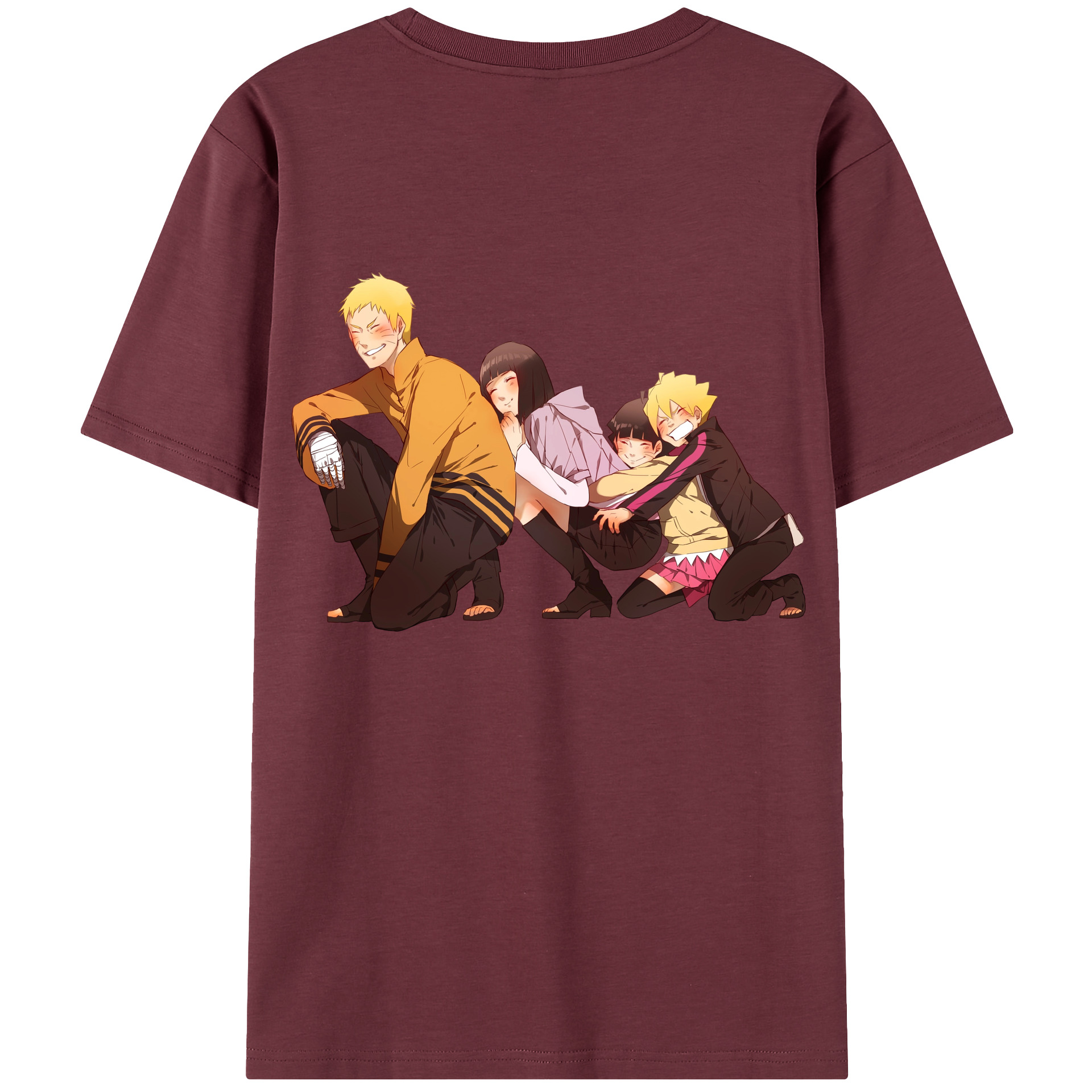 （画像用） NARUTO -ナルト- うずまき ナルト Uzumaki Naruto 綿100％半袖Tシャツ（背面プリント）